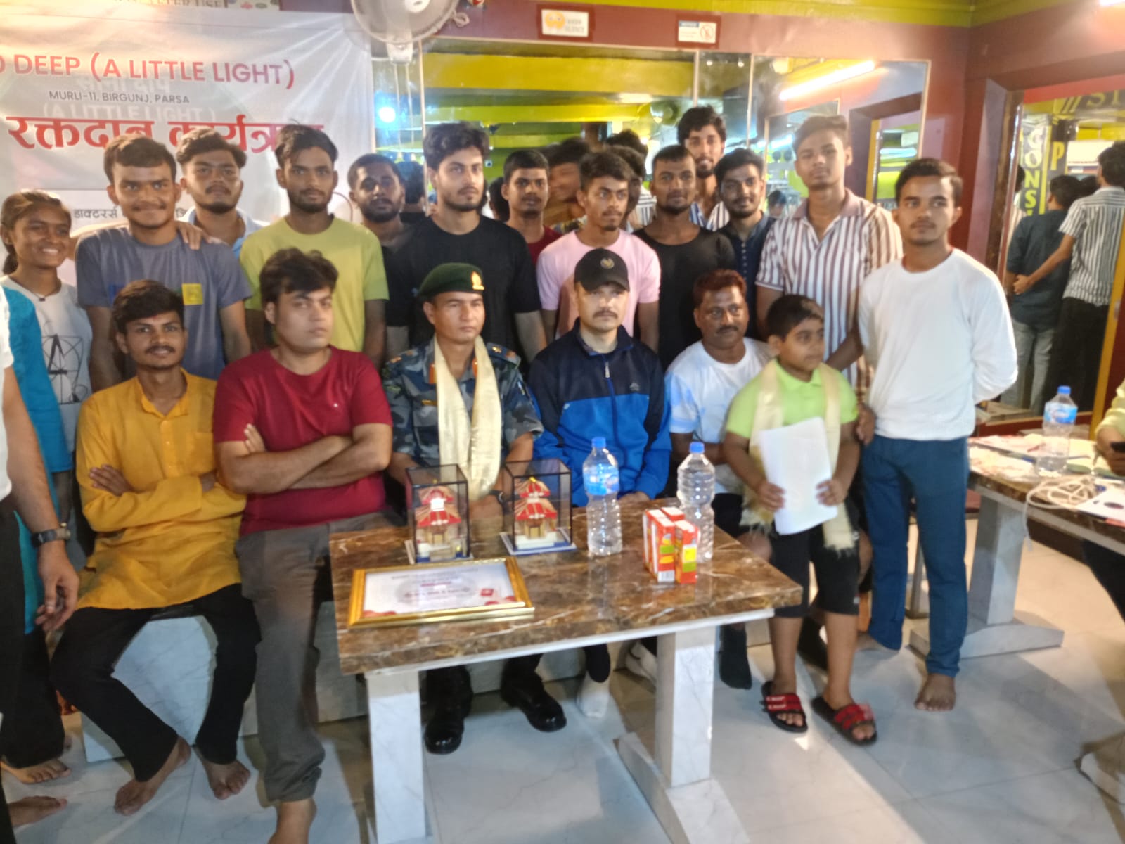 डाक्टर क्लब एण्ड जिमद्वारा रक्तदान कार्यक्रम सम्पन्न