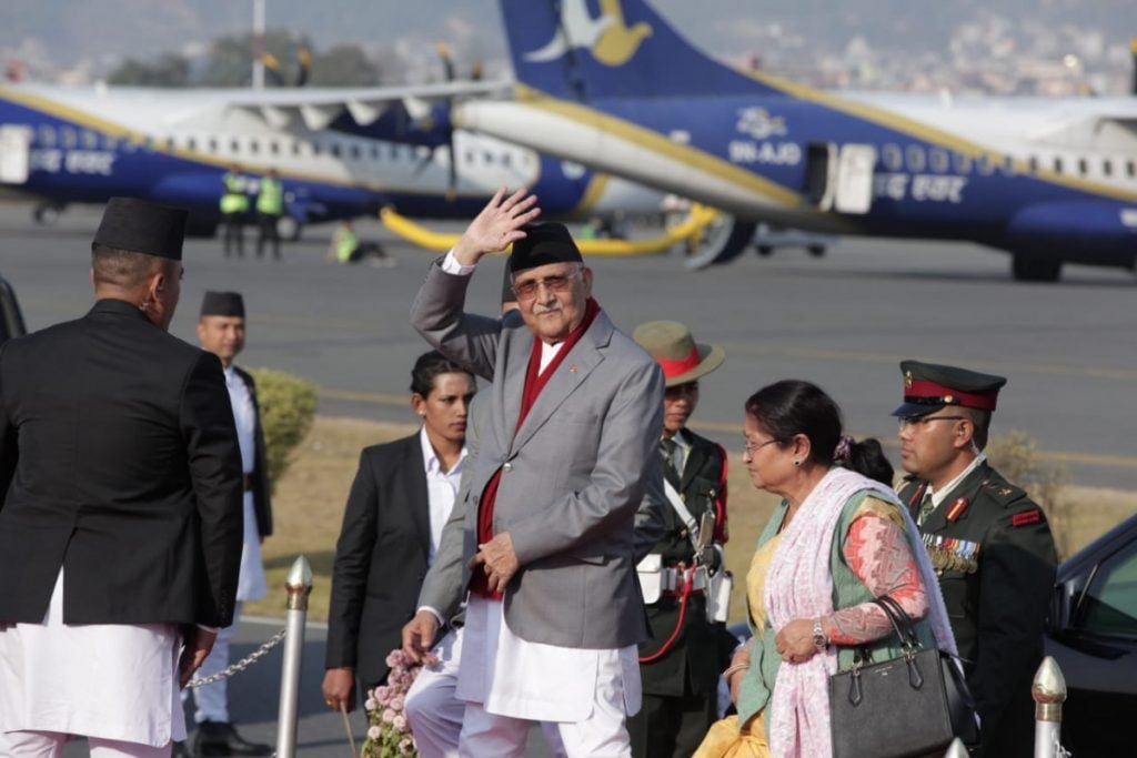 चीनको औपचारिक भ्रमण सकेर प्रधानमन्त्री ओली स्वदेश फिर्ता