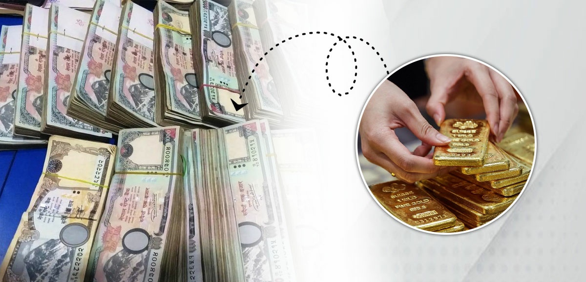 अवैध सुन तस्करीको सूचनापछि अपरेसन चलाउँदा ९२ लाख रकम बरामद